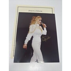 DOLLY PARTON Autographed 8 x 10 Hand Signed Photo COA Gold Pen vintage early